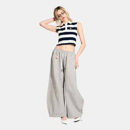 BAGGY BARREL SWEAT PANTS -H.GREY-