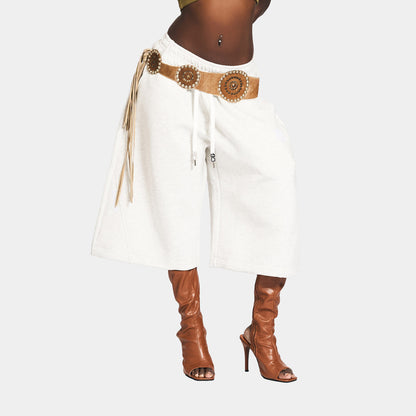 BAGGY SWEAT JORTS -H.GREY-