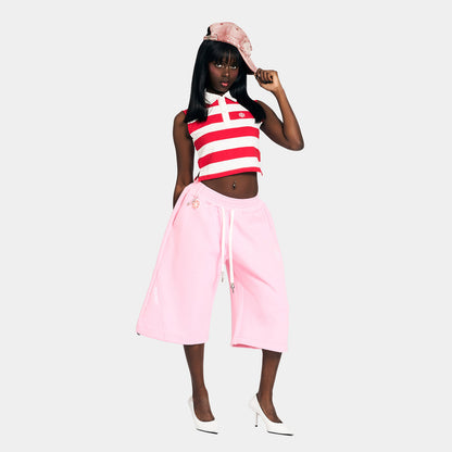 BAGGY SWEAT JORTS -PINK-