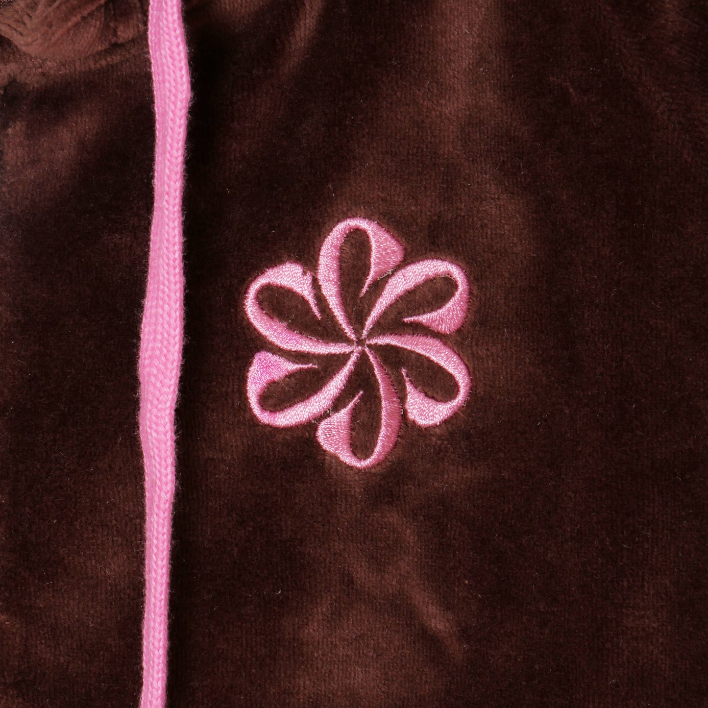 2 TONE PILE ZIP HOODIE -BROWN-