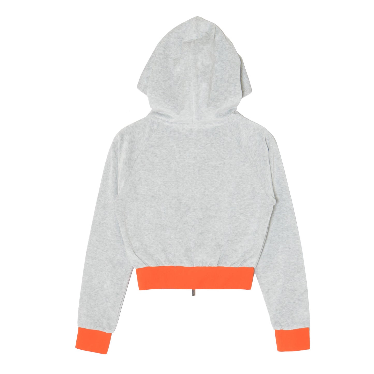 2 TONE PILE ZIP HOODIE -H.GREY-