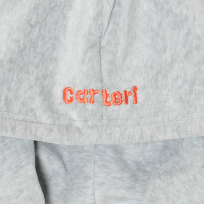 2 TONE PILE ZIP HOODIE -H.GREY-