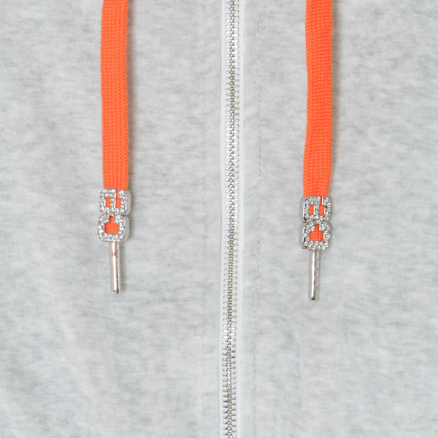 2 TONE PILE ZIP HOODIE -H.GREY-
