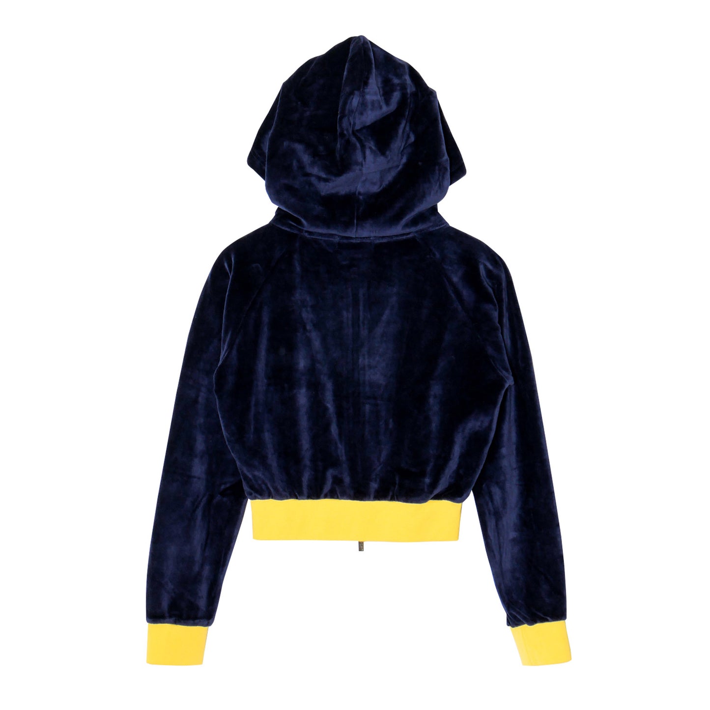 2 TONE PILE ZIP HOODIE -NAVY-