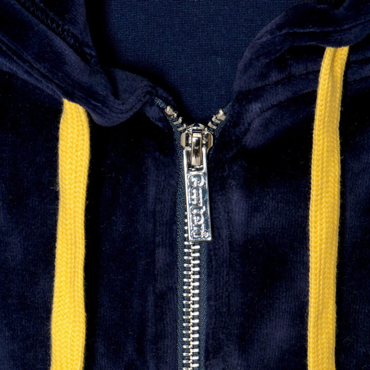 2 TONE PILE ZIP HOODIE -NAVY-