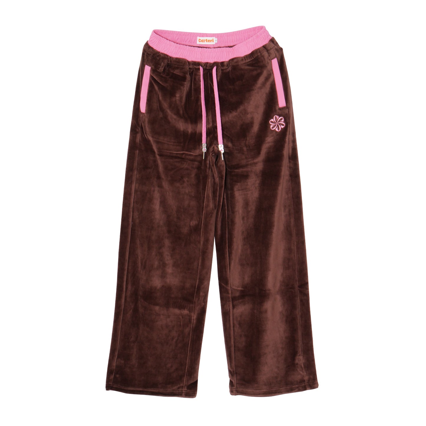 2 TONE PILE PANTS -BROWN-