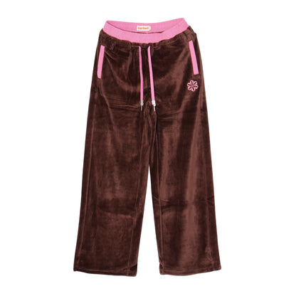 2 TONE PILE PANTS -BROWN-