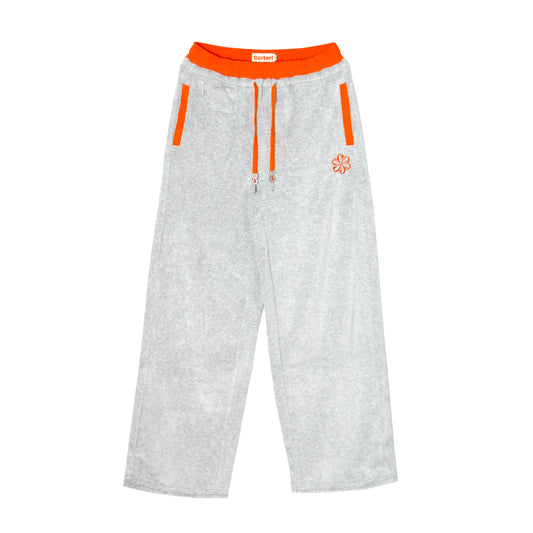 2 TONE PILE PANTS -H.GREY-