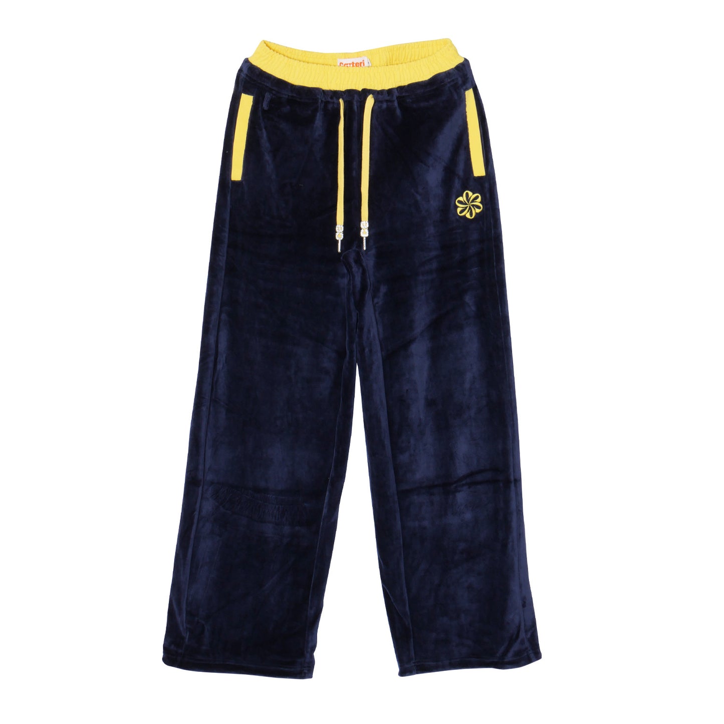 2 TONE PILE PANTS -NAVY-