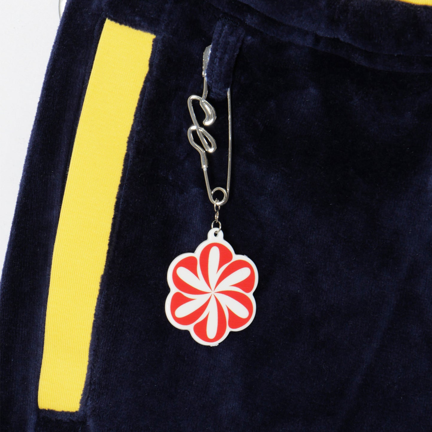 2 TONE PILE PANTS -NAVY-