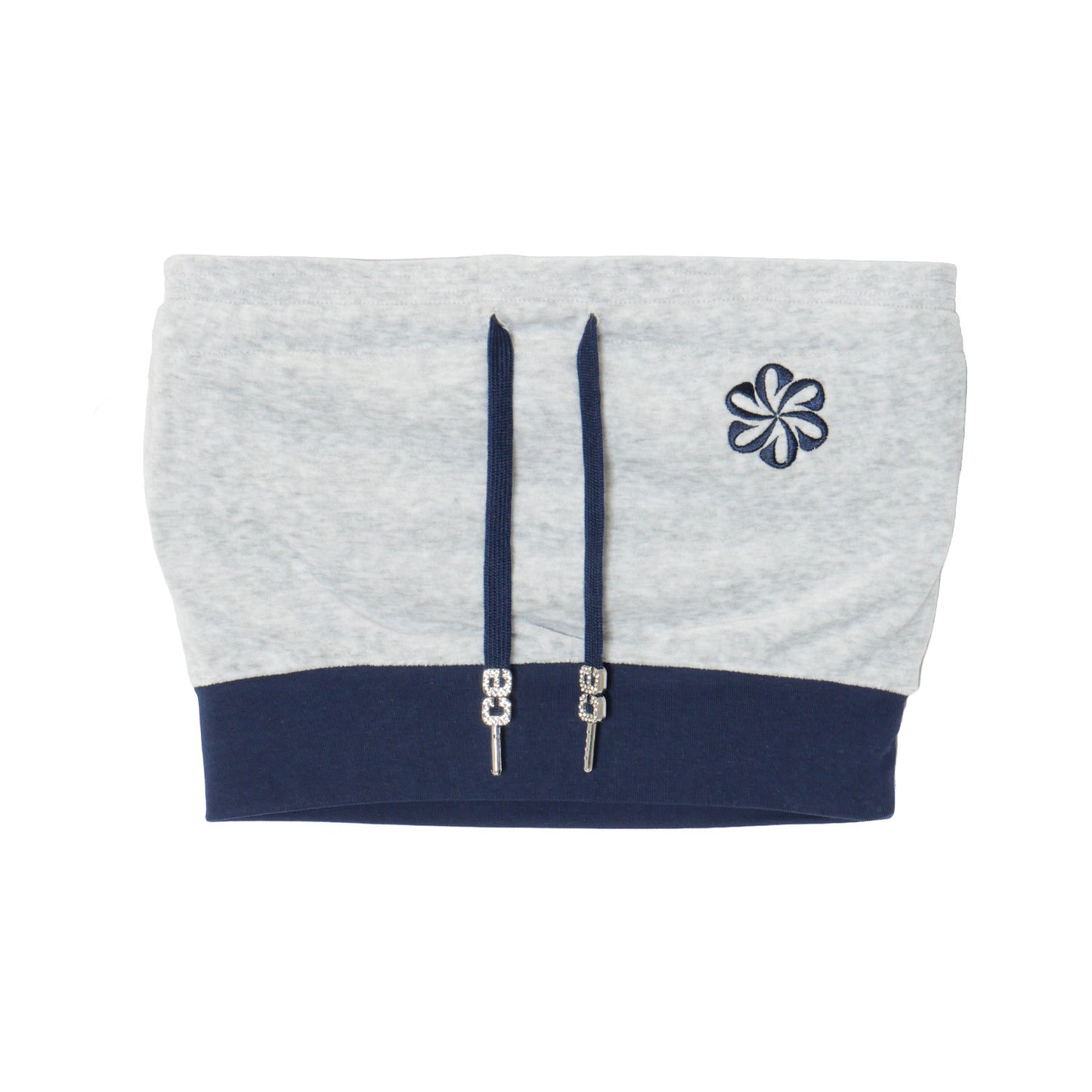 2 TONE PILE TUBE TOP -H.GREY-