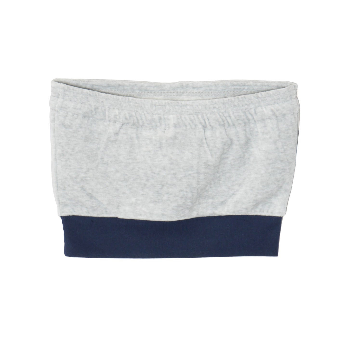 2 TONE PILE TUBE TOP -H.GREY-