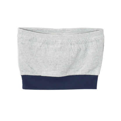 2 TONE PILE TUBE TOP -H.GREY-