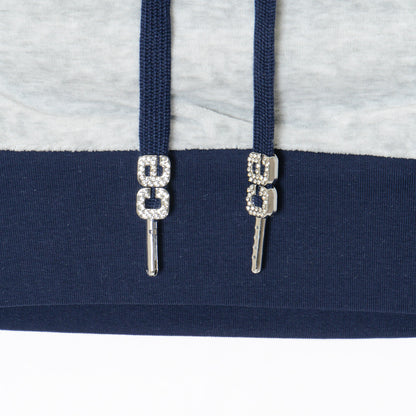 2 TONE PILE TUBE TOP -H.GREY-
