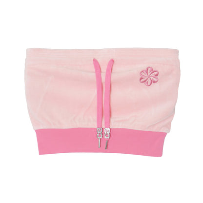 2 TONE PILE TUBE TOP -PINK-