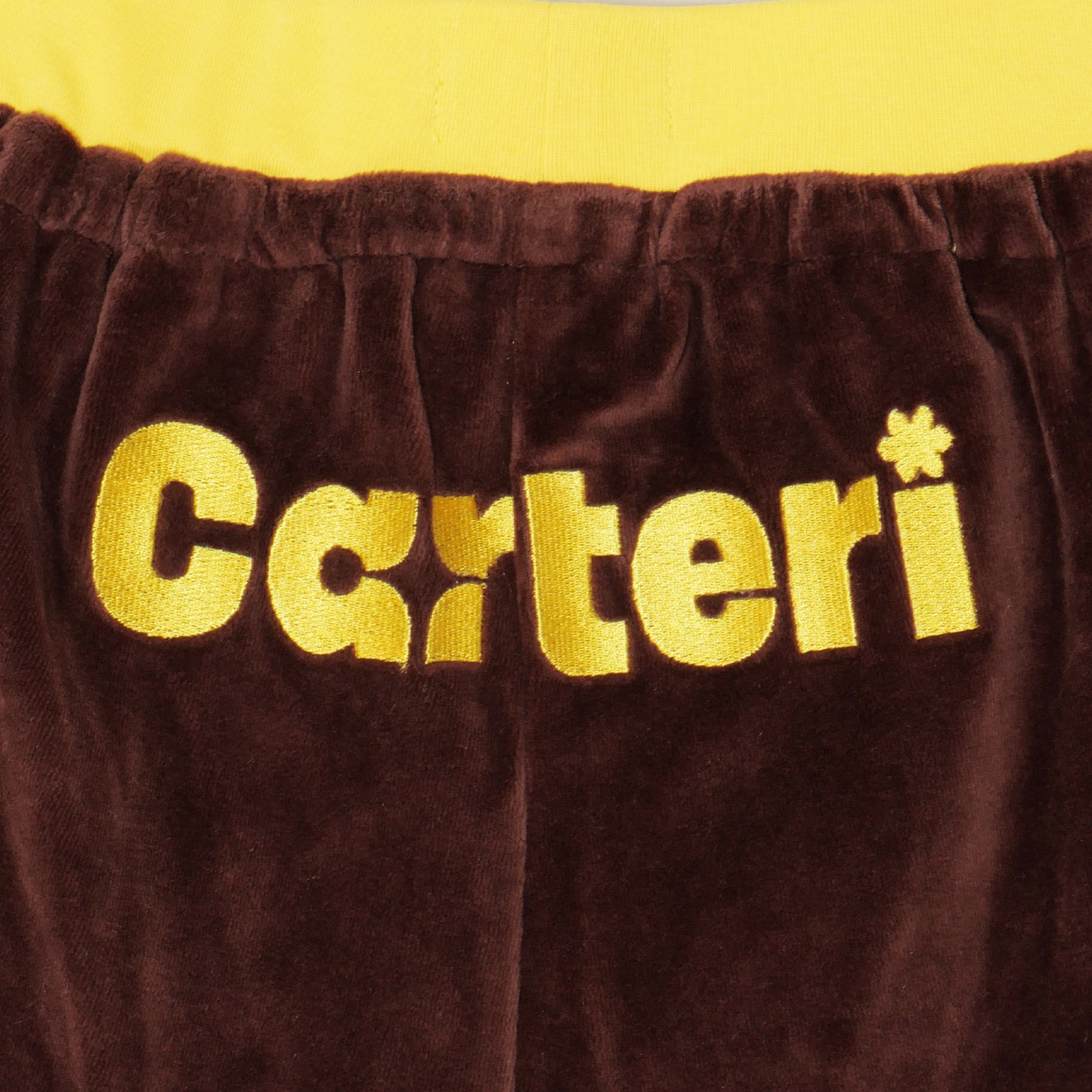 2 TONE PILE SHORTS -BROWN-