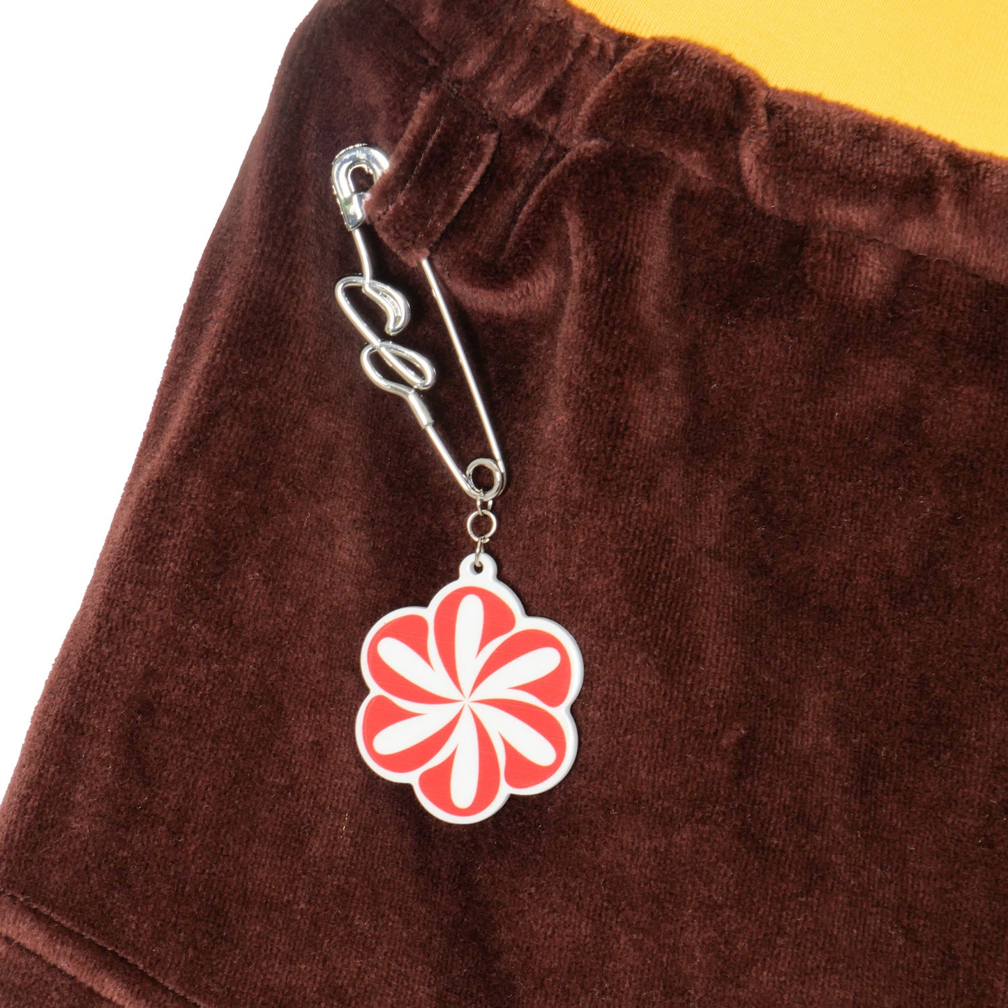 2 TONE PILE SHORTS -BROWN-