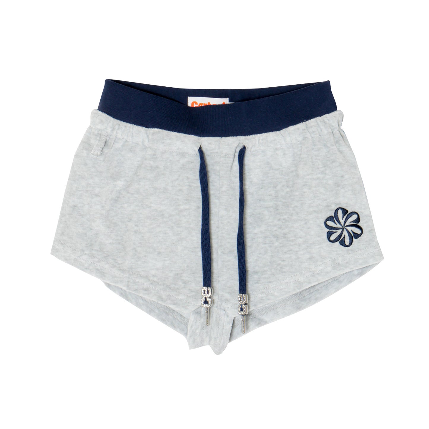 2 TONE PILE SHORTS -H.GREY-