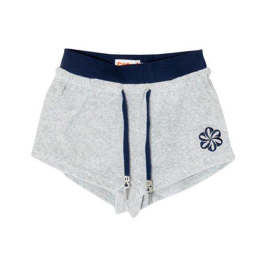 2 TONE PILE SHORTS -H.GREY-
