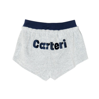 2 TONE PILE SHORTS -H.GREY-
