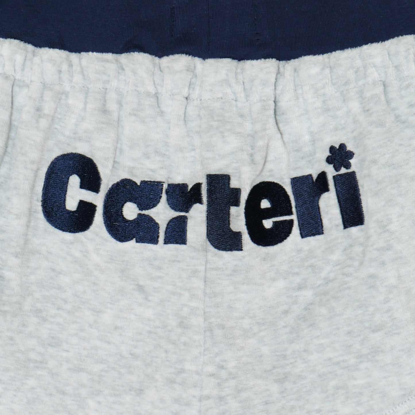 2 TONE PILE SHORTS -H.GREY-