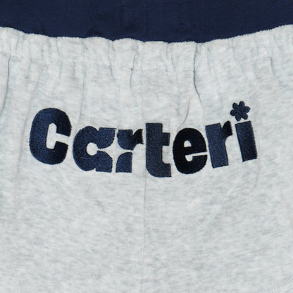 2 TONE PILE SHORTS -H.GREY-