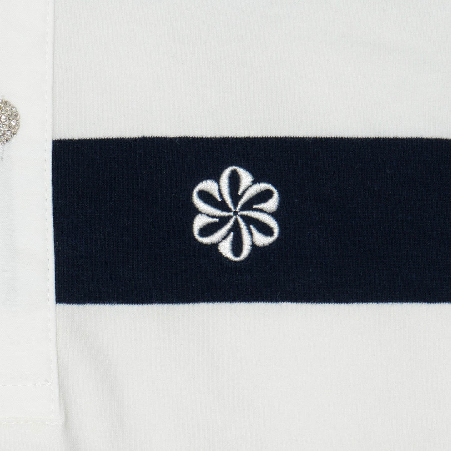 SLEEVELESS CROPPED POLO SHIRT -NAVY-