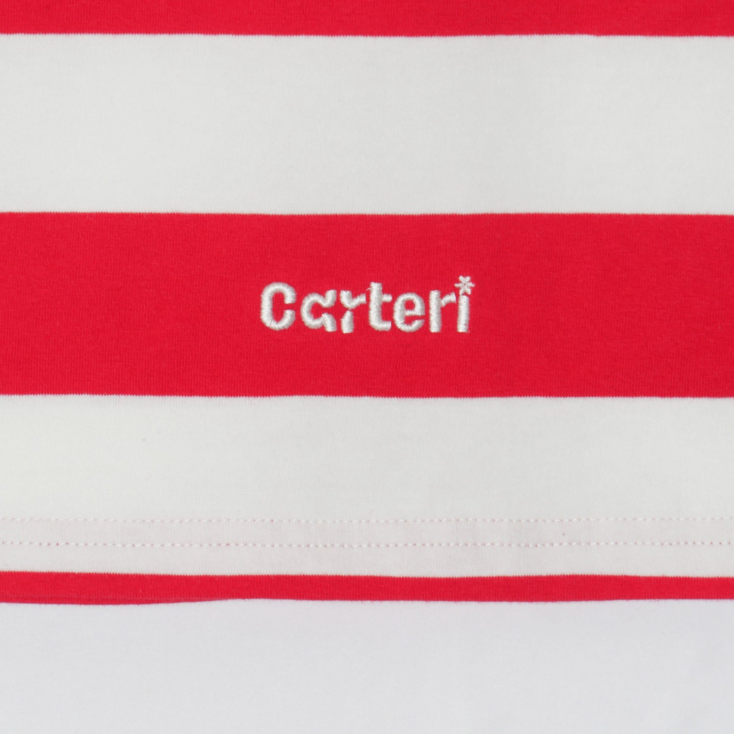 SLEEVELESS CROPPED POLO SHIRT -RED-