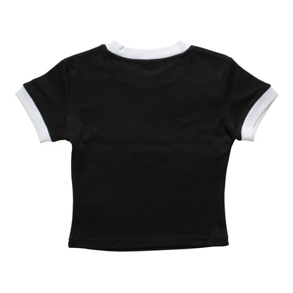 SLAY QUEEN RINGER T-SHIRT -BLACK-