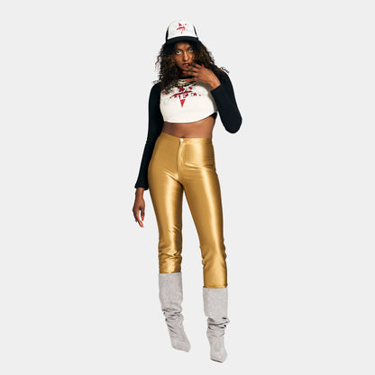 SLAY QUEEN RAGLAN LS T-SHIRT -H.GREY-