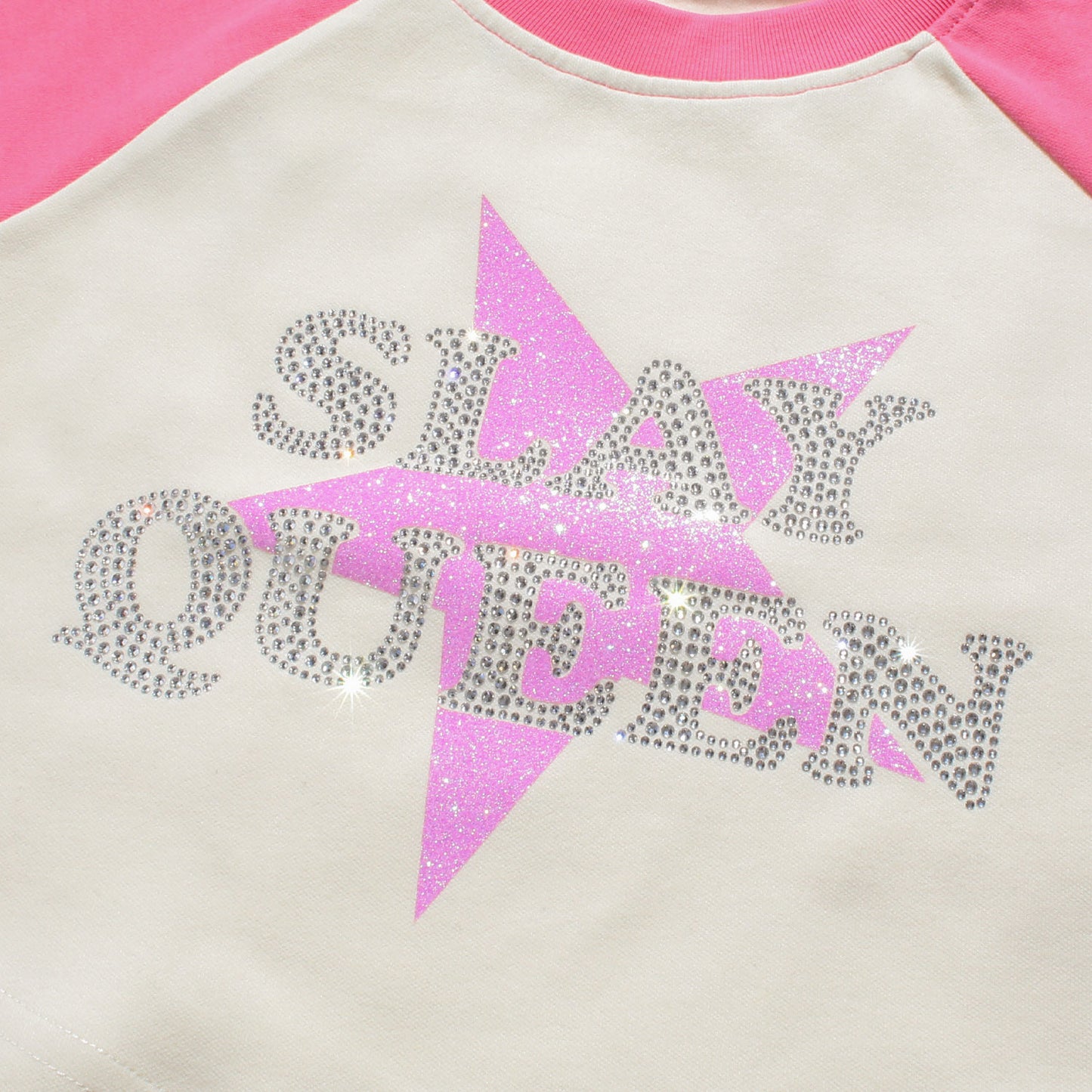 SLAY QUEEN RAGLAN LS T-SHIRT -PINK-
