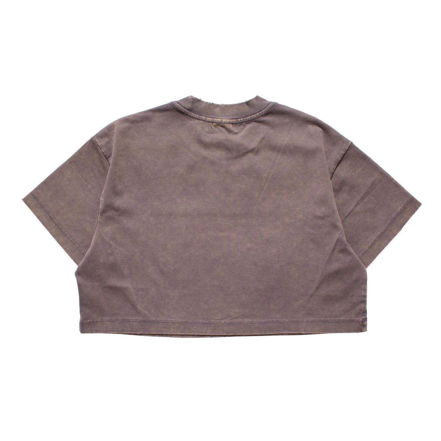 PAPARAZZI PIGMENT DYE CROPPED T-SHIRT -BROWN-