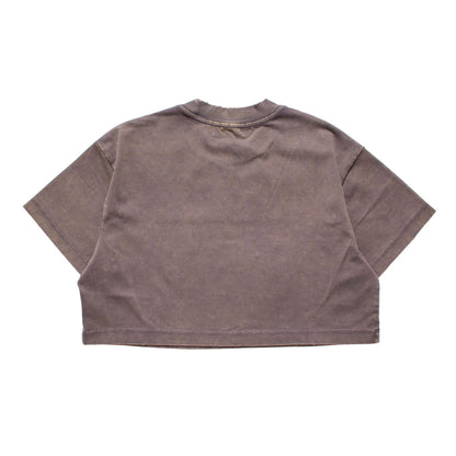 PAPARAZZI PIGMENT DYE CROPPED T-SHIRT -BROWN-