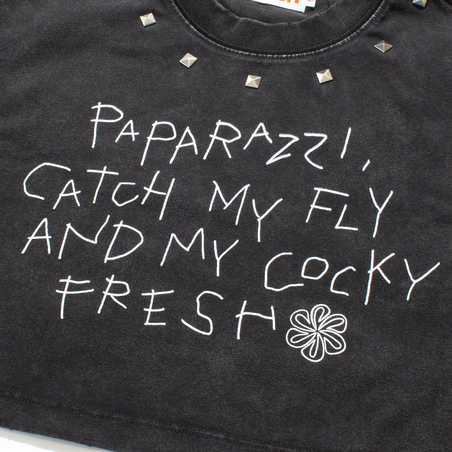PAPARAZZI PIGMENT DYE CROPPED T-SHIRT -GREY-