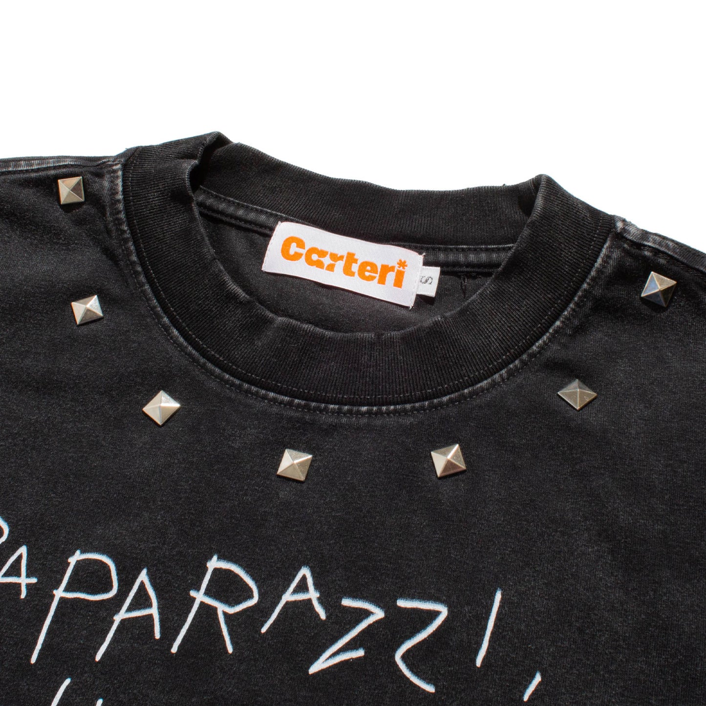 PAPARAZZI PIGMENT DYE CROPPED T-SHIRT -GREY-
