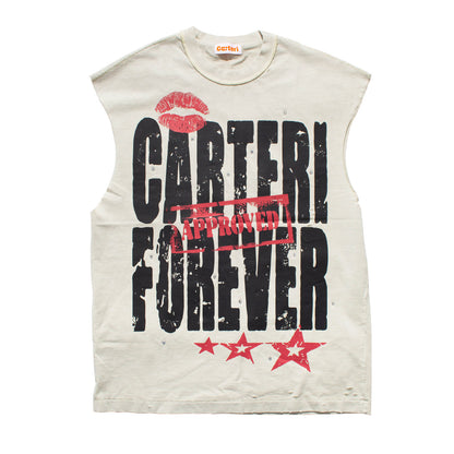 FOREVER PIGMENT DYE SLEEVELESS T-SHIRT -NATURAL-