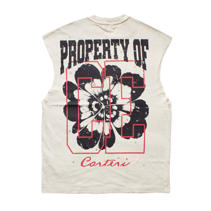 FOREVER PIGMENT DYE SLEEVELESS T-SHIRT -NATURAL-
