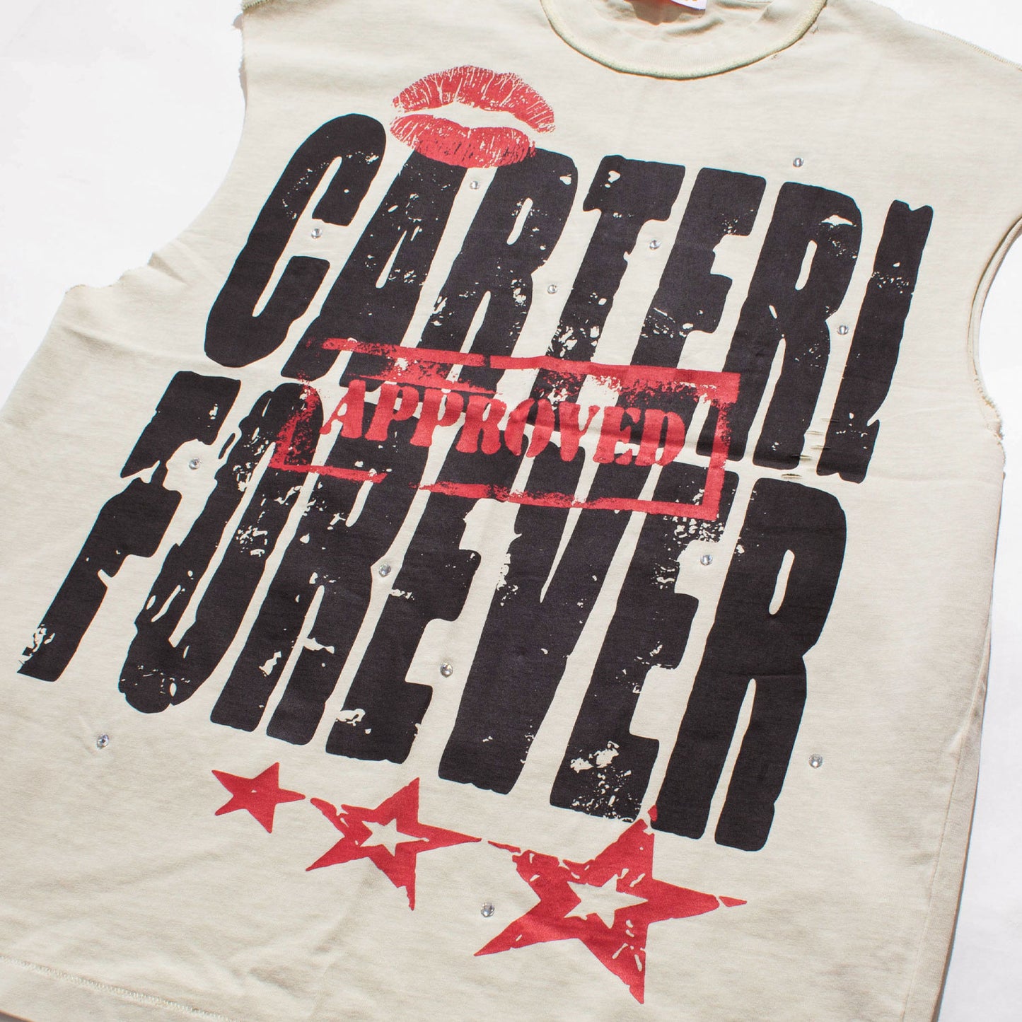 FOREVER PIGMENT DYE SLEEVELESS T-SHIRT -NATURAL-