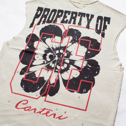 FOREVER PIGMENT DYE SLEEVELESS T-SHIRT -NATURAL-