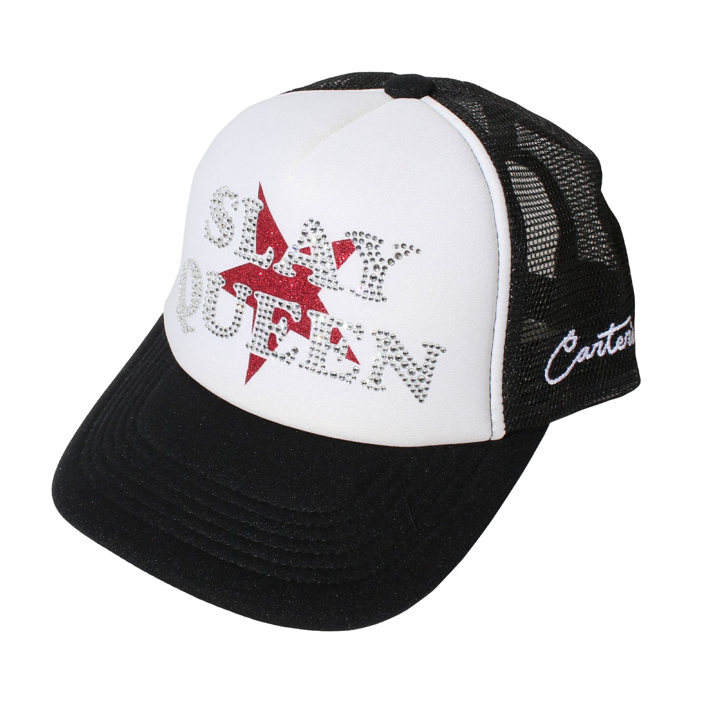 SLAY QUEEN TRUCKER CAP -BLACKxWHITE-