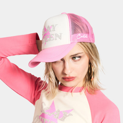 SLAY QUEEN TRUCKER CAP -PINK-
