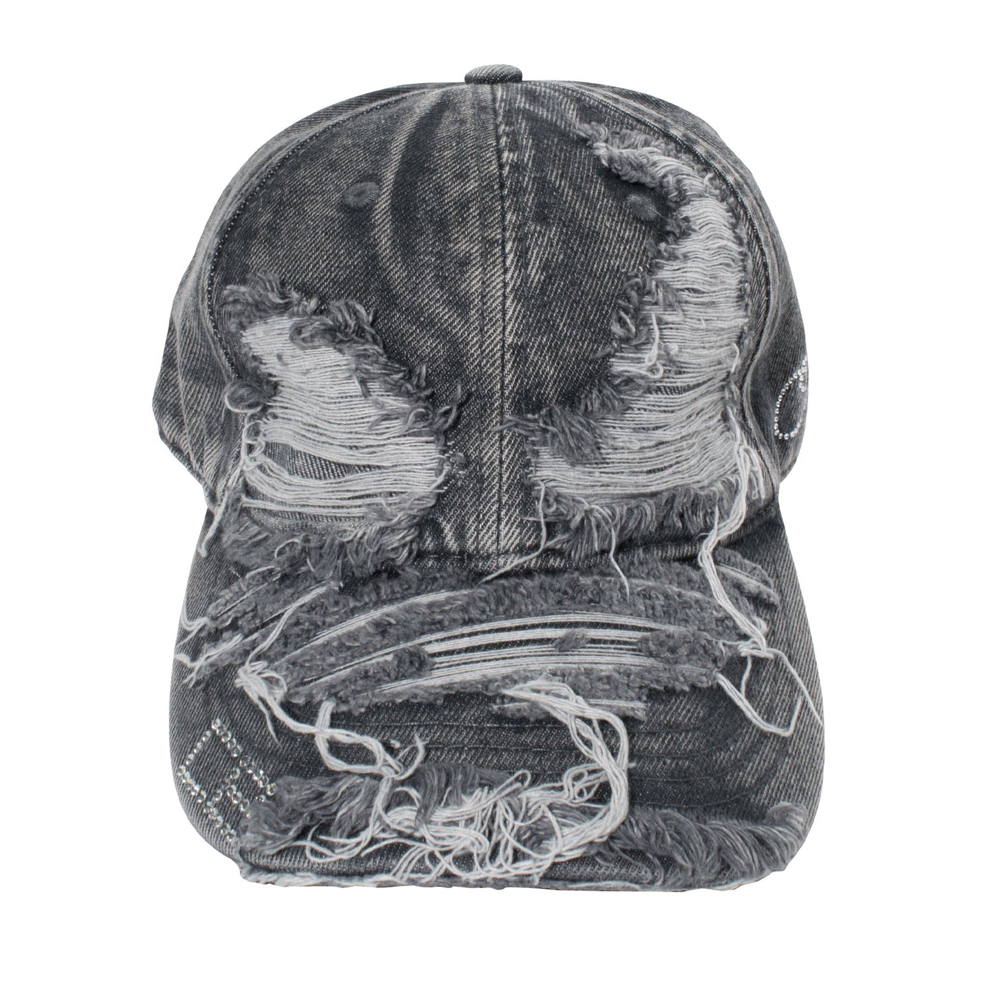 DAMAGE DENIM CAP -BLACK-