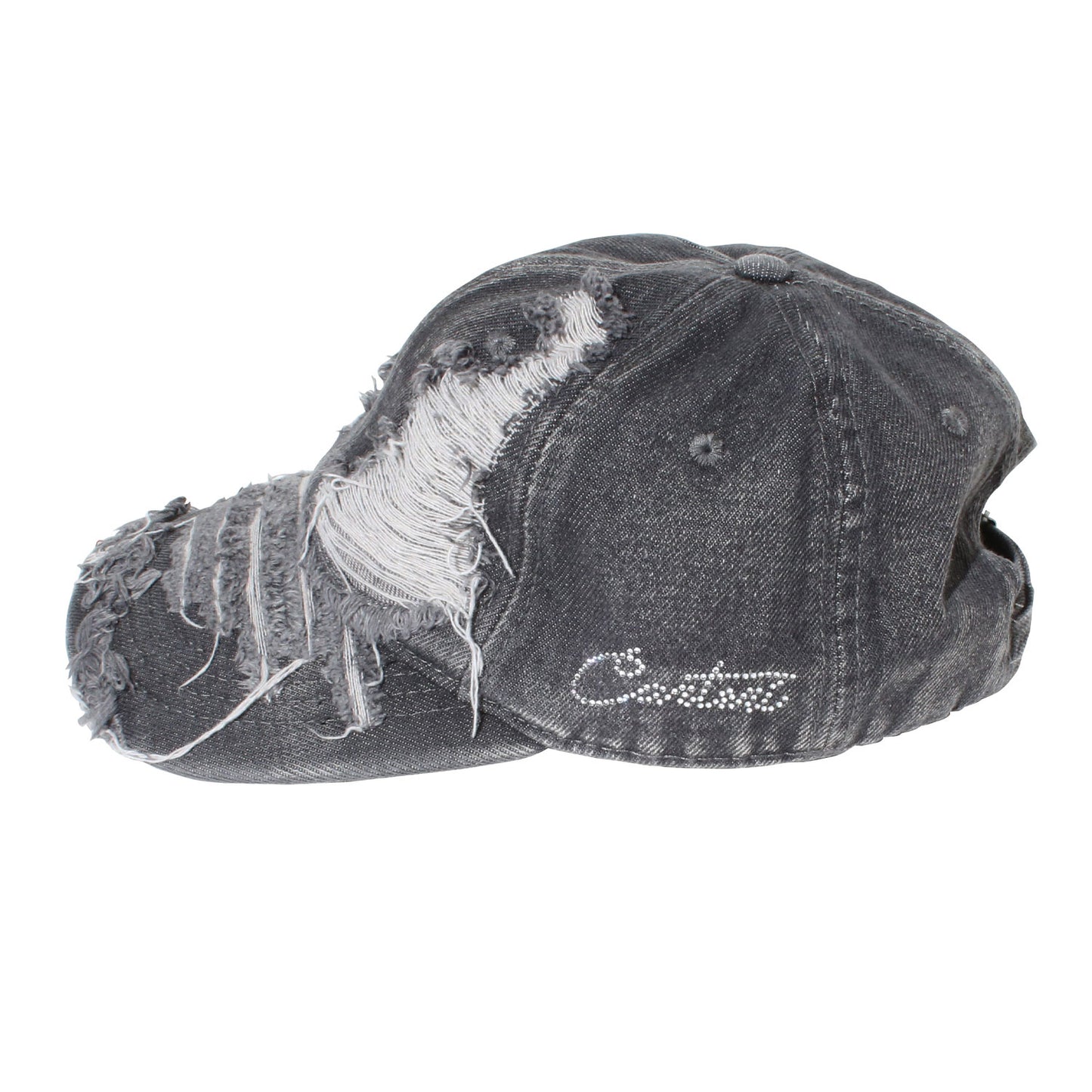 DAMAGE DENIM CAP -BLACK-
