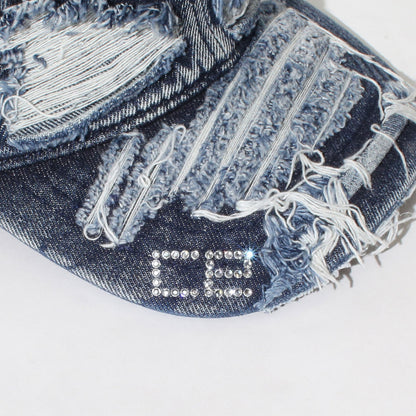 DAMAGE DENIM CAP -INDIGO-