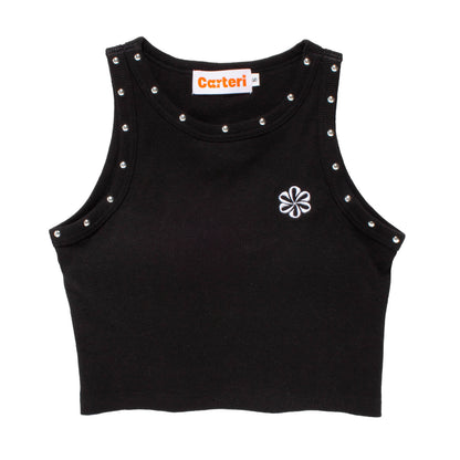 STUDS TANK TOP -BLACK-
