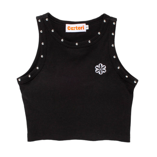STUDS TANK TOP -BLACK-