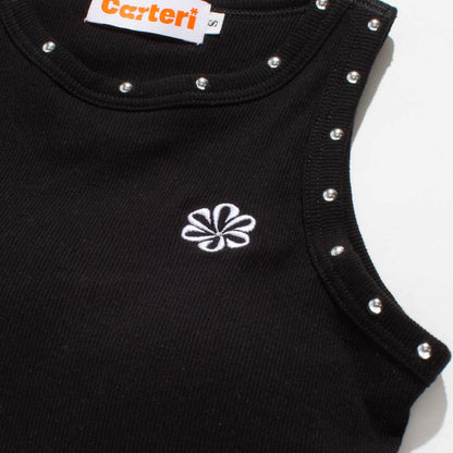 STUDS TANK TOP -BLACK-