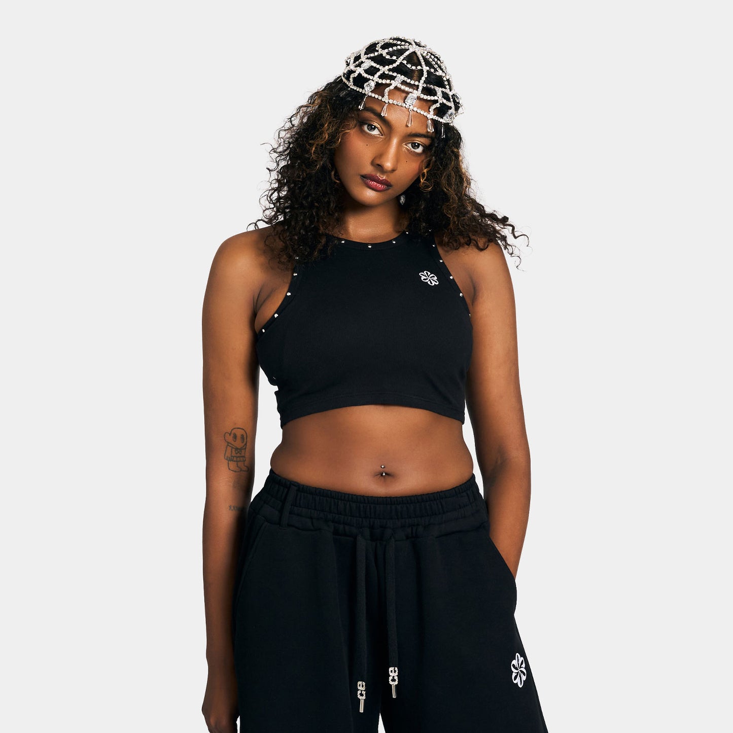STUDS TANK TOP -BLACK-