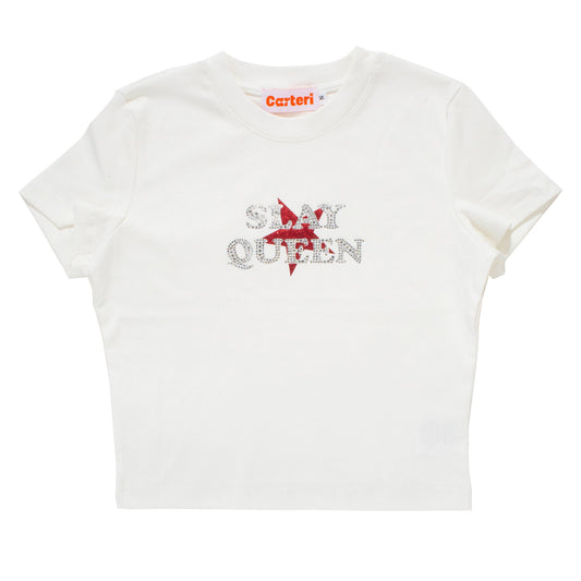 SLAY QUEEN T-SHIRT -WHITE-